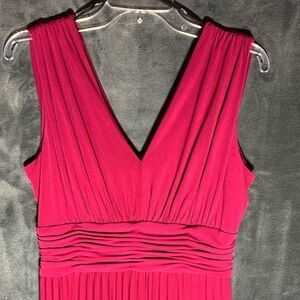 Pink Sleeveless Dress Pleated Suzi Chin Size 10